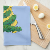 Feestelijke Lab Kerstboom Funny Blue Theedoek (Quarter Fold)