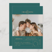 Feestelijke Label Flat Holiday Kaart (Voorkant / Achterkant)