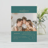 Feestelijke Label Flat Holiday Kaart (Staand voorkant)