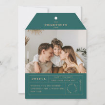 Feestelijke Label Flat Holiday Kaart