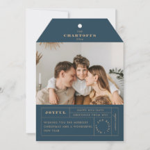 Feestelijke Label Flat Holiday Kaart