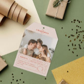 Feestelijke Label Flat Holiday Kaart