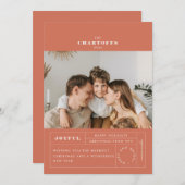 Feestelijke Label Flat Holiday Kaart (Voorkant / Achterkant)