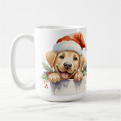 Feestelijke Labrador Retriever Christmas Puppy Dog Koffiemok (Links)