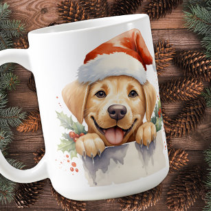 Feestelijke Labrador Retriever Christmas Puppy Dog Koffiemok