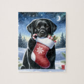 Feestelijke Labrador Retriever Hondenfeestdag Kers Legpuzzel (Verticaal)