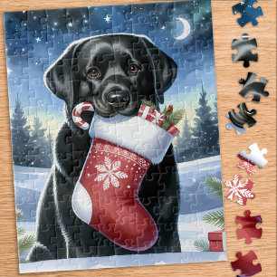 Feestelijke Labrador Retriever Hondenfeestdag Kers Legpuzzel