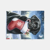 Feestelijke Labrador Retriever Hondenliefhebber Ke Fleece Deken (Voorkant (Horizontaal))