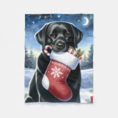Feestelijke Labrador Retriever Hondenliefhebber Ke Fleece Deken (Voorkant)