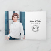 Feestelijke ladder ontwerp bouw constructie feestdagen kaart (Binnen)