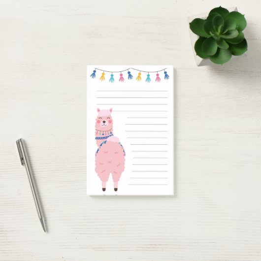 Feestelijke Lama Post-it® Notes (Kantoor)