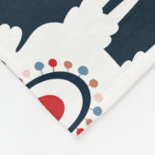 Feestelijke lama's: Kerst Patroon Delight Fleece Deken (Hoek)