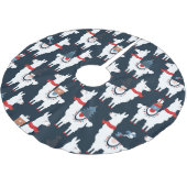 Feestelijke lama's: Kerst Patroon Delight Kerstboom Rok (Gekanteld)