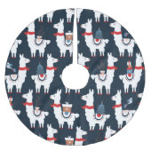 Feestelijke lama's: Kerst Patroon Delight Kerstboom Rok (Voorkant)