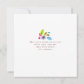 Feestelijke lama's kerstboom plat Wenskaart Kaart (Achterkant)