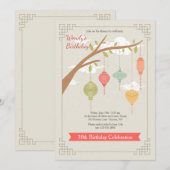 Feestelijke lantaarns uitnodiging (Voorkant / Achterkant)