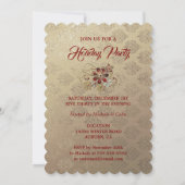 Feestelijke Laurel Holiday Party uitnodiging (Achterkant)