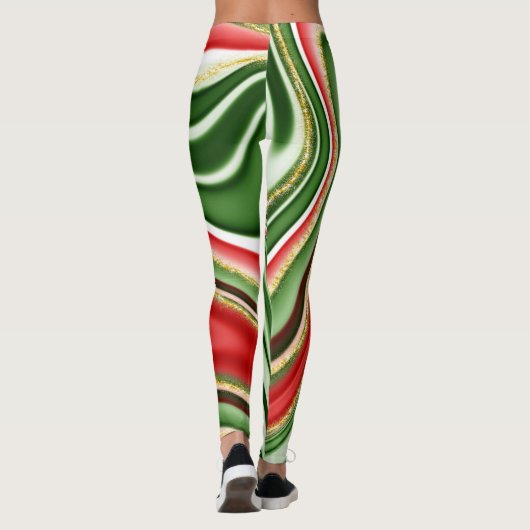 feestelijke Leggings voor kerstfeestdagen (Achterkant)