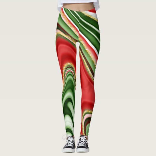 feestelijke Leggings voor kerstfeestdagen (Voorkant)