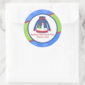 Feestelijke Lelijke Sweater Custom Favor Sticker (Tas)