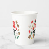 Feestelijke Lelijke Sweater Party Waterverf Papieren Bekers (Links)