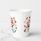 Feestelijke Lelijke Sweater Party Waterverf Papieren Bekers (Rechts)