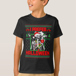 Feestelijke lelijke trui Ik verkies Halloween Kers T-shirt