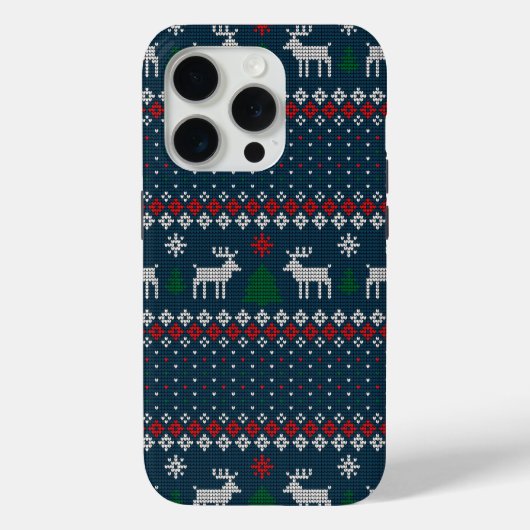 Feestelijke lelijke trui Kerstmis Faux gebreid pat Case-Mate iPhone Case (Achterkant)