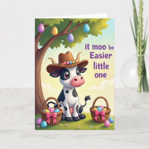 Feestelijke Lentekaart voor een Kalf Kaart