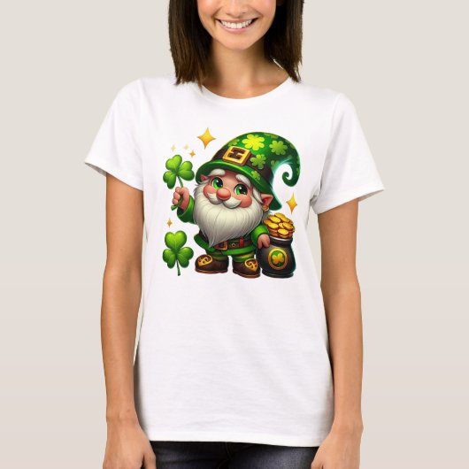 Feestelijke Leprechaun Charm T-shirt (Voorkant)
