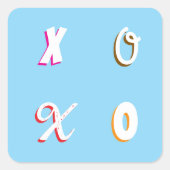 FEESTELIJKE LETTERTYPE HERFST envelope seal Vierkante Sticker (Voorkant)