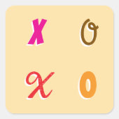 FEESTELIJKE LETTERTYPE HERFST envelope seal Vierkante Sticker (Voorkant)