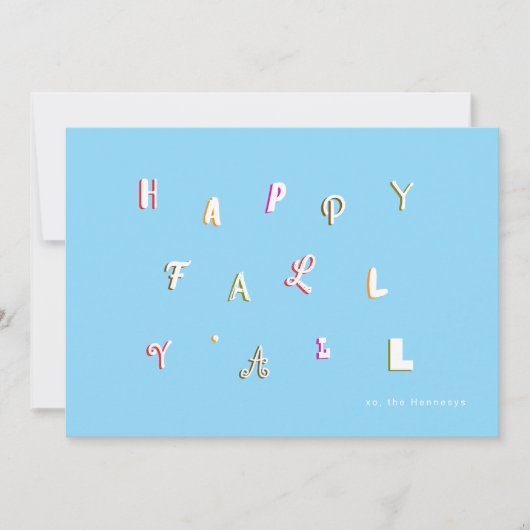 FEESTELIJKE LETTERTYPE HERFST FEESTDAGENKAART (Voorkant)