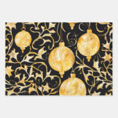 Feestelijke leuke kerstballen inpakpapier vel (Voorkant 2)