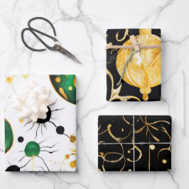 Feestelijke leuke kerstballen inpakpapier vel