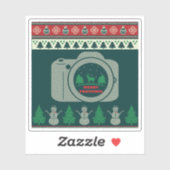 Feestelijke leuke kerstfoto sticker (Vel)