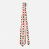 Feestelijke leuke retro kerstbomen Kleurrijk patro Stropdas (Voorkant)