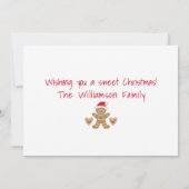 Feestelijke Leuke Schattigee Familie Kerstfoto Kaart (Achterkant)