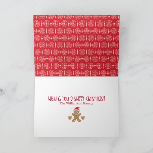 Feestelijke Leuke Schattigee Familie Kerstfoto Kaart (Binnen)