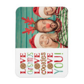 Feestelijke Leuke Schattigee Familie Kerstfoto Magneet (Verticaal)