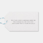 Feestelijke leuke waterverf familie kerst cadeaulabel (Achterkant Horizontaal)