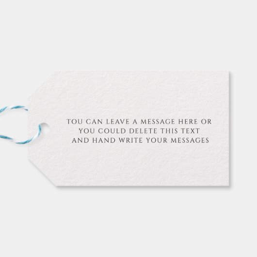 Feestelijke leuke waterverf familie kerst cadeaulabel (Achterkant Horizontaal)