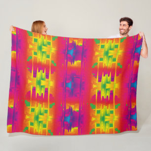 Feestelijke Levendige Kleur Indiaas Patroon Fleece Deken