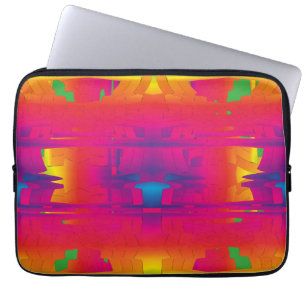 Feestelijke Levendige Kleur Indiase Patroon Laptop Sleeve