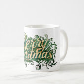 Feestelijke levendige vrolijke kerstillustratie koffiemok (Voorkant rechts)