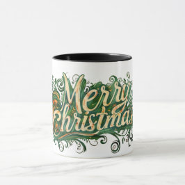 Feestelijke levendige vrolijke kerstillustratie mok