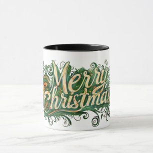 Feestelijke levendige vrolijke kerstillustratie mok