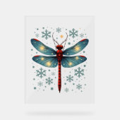 Feestelijke libel gloed acryl bord (Voorkant)