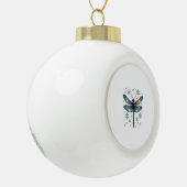 Feestelijke libel gloed keramische bal ornament (Links)