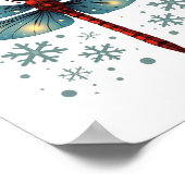 Feestelijke libel gloed poster (Hoek)